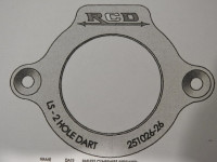 251026-26  LS CAM RETAINING PLATE STANDARD HEIGHT CAM REGULAR LS  2 HOLE DART